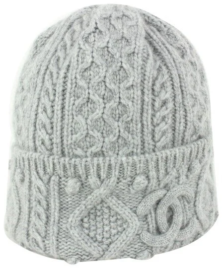 Chanel 21A Cable Knit Beanie in Grey — UFO No More